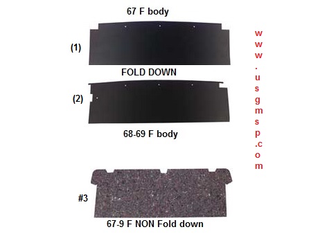 Seat Partitions: 67-69 Camaro & Firebird